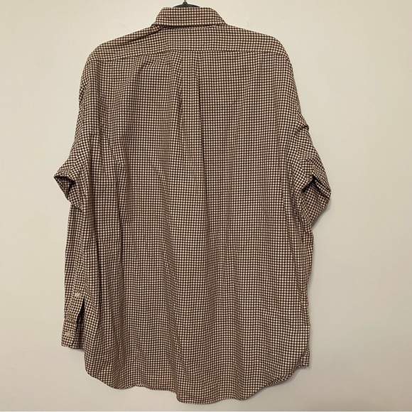 Ralph Lauren Men's Blake 100% Cotton Brown Small Checkered Shirt size L - Picture 4 of 4